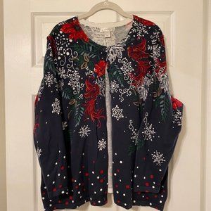 CJ Banks Holiday Cardigan Sweater